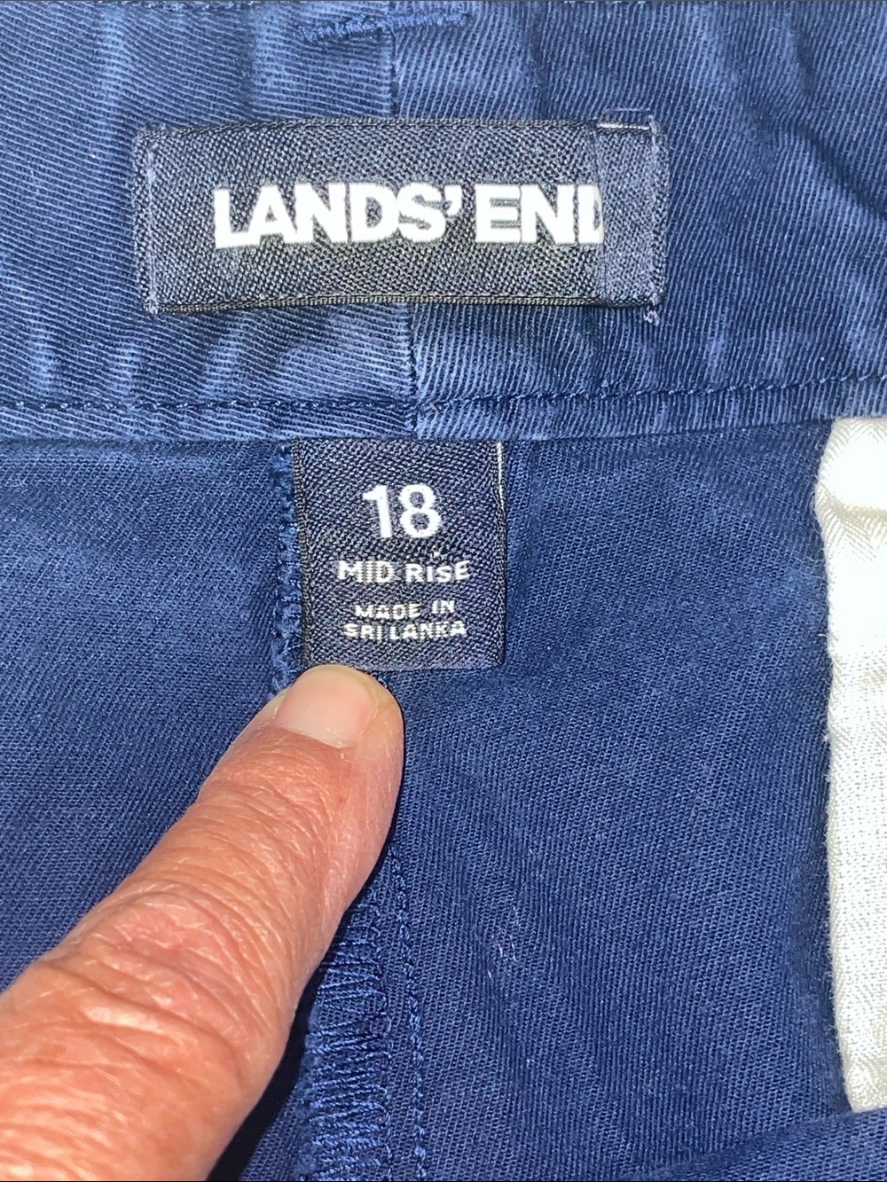 3 Pairs Lands' End Navy Mid-Rise Casual Shorts - Picture 2 of 13
